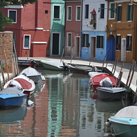 Buy canvas prints of Burano Canal Scene by Sam Robinson
