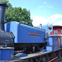 Buy canvas prints of Blue Steam Engine, Bluebell Railway by Sam Robinson