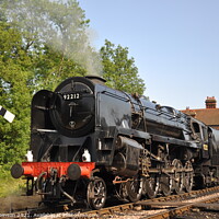 Buy canvas prints of Black Steam Engine, Bluebell Railway by Sam Robinson