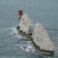 Buy canvas prints of The Needles from above, Isle of Wight by Sam Robinson