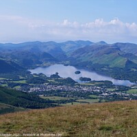 Buy canvas prints of Keswick and Derwentwater view from Skiddaw path by Sam Robinson