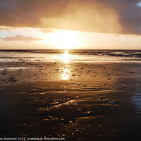 Buy canvas prints of Sunset on the Sand, Hunstanton by Sam Robinson