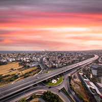 Buy canvas prints of Aerial Limassol Town by Fanis Zerzelides