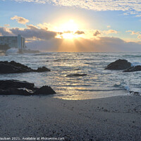 Buy canvas prints of Sunset over Cape Town Beach  by Adrian Paulsen