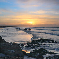 Buy canvas prints of Sunrise at Surfers Corner in Cape Town  by Adrian Paulsen