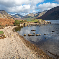 Buy canvas prints of Autumn in Wastwater, Lake District by June Ross