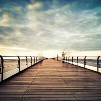 Buy canvas prints of Saltburn-by-the-Sea Pier at Dusk by June Ross