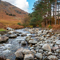 Buy canvas prints of Stream near Wastwater, Lake District by June Ross
