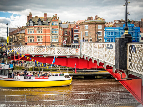 Whitby Swing Bridge, Whitby, North Yorkshire  Picture Board by June Ross