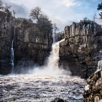 Buy canvas prints of High Force Waterfall, Upper Teesdale by June Ross