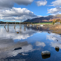 Buy canvas prints of Lake Ullswater at Pooley Bridge, Lake District by June Ross
