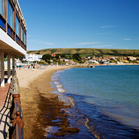 Buy canvas prints of Swanage Beach, Isle of Purbeck, Dorset by Richard J. Kyte