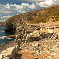 Buy canvas prints of Dancing Ledge, Isle of Purbeck, Dorset  by Richard J. Kyte