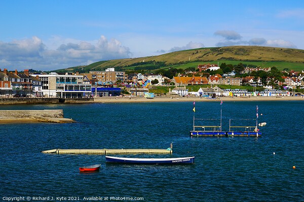 Swanage Seafront, Isle of Purbeck, Dorset, England Picture Board by Richard J. Kyte