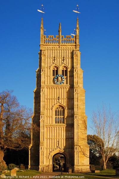 Evesham Bell Tower. Worcestershire Picture Board by Richard J. Kyte