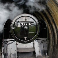 Buy canvas prints of BR Class 9F no. 92214 enters Greet Tunnel, Gloucestershire Warwickshire Railway by Richard J. Kyte