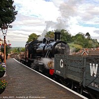 Buy canvas prints of LMS Class 2MT no. 46521 at Bewdley, Severn Valley Railway by Richard J. Kyte