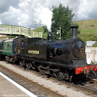 Buy canvas prints of SR M7 Class no. 53 at Corfe Castle, Swanage Railway by Richard J. Kyte
