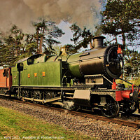 Buy canvas prints of GWR 4200 Class no. 4270 at Gotherington with a Freight Working by Richard J. Kyte