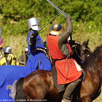 Buy canvas prints of Cavalry Clash, Battle of Evesham Re-enactment 2022 by Richard J. Kyte