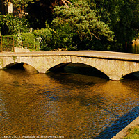 Buy canvas prints of Bridge, River Windrush, Bourton-on-the-Water, Gloucestershire by Richard J. Kyte