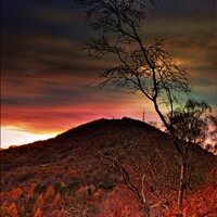 Buy canvas prints of The Wrekin as seen from the Ercall. by Stephen Davis