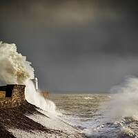 Buy canvas prints of Winter Storm at Porthcawl by Alan Le Bon