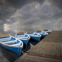 Buy canvas prints of Rowing boats on calm waters by Alan Le Bon