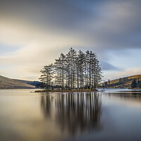Buy canvas prints of Island reflection in the Brecon Beacons by Alan Le Bon