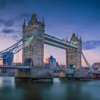 Buy canvas prints of Majestic sunset over Londons Tower Bridge by Alan Le Bon