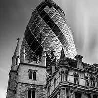 Buy canvas prints of Old and new architecture Gherkin London by Alan Le Bon