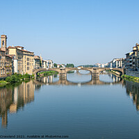 Buy canvas prints of River Arno Florance by Michael Crossland