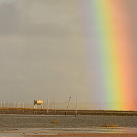 Buy canvas prints of Rainbow over the pilgrims way by Mark Barratt
