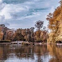 Buy canvas prints of Autumn view of Pittville Lake, Cheltenham by Craig Ballinger