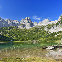 Buy canvas prints of Lake Seebensee in summer by Andreas Föll