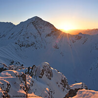 Buy canvas prints of Sunset in the Lechtal Alps by Andreas Föll