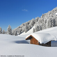 Buy canvas prints of Little hut in the snow by Andreas Föll