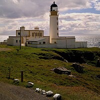 Buy canvas prints of Rua Reidh Lighthouse by Lizzi Brown