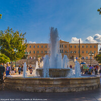Buy canvas prints of The Dancing Waters of Syntagma Square by Margaret Ryan