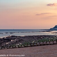 Buy canvas prints of A Serene Sunset over Eastbourne Beach by Margaret Ryan