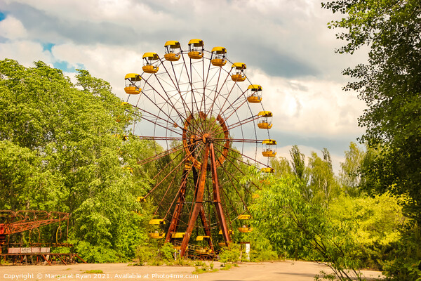 Eerie Abandoned Ferris Wheel Picture Board by Margaret Ryan