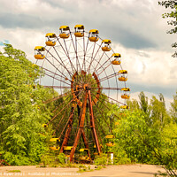 Buy canvas prints of Eerie Abandoned Ferris Wheel by Margaret Ryan