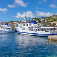 Buy canvas prints of Ferry Terminal at Horta Faial by Margaret Ryan