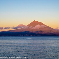 Buy canvas prints of Fiery Sky over Pico Island by Margaret Ryan