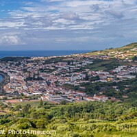 Buy canvas prints of Horta town and Harbour Faial Azores by Margaret Ryan