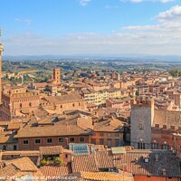 Buy canvas prints of Rooftops of Siena by Margaret Ryan