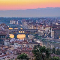 Buy canvas prints of Ponte Vecchio at Dusk by Margaret Ryan
