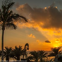 Buy canvas prints of Lanzarote, Costa Teguise Sunset by Margaret Ryan