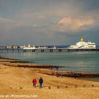 Buy canvas prints of Eastbourne Beach and Pier by Margaret Ryan