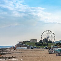 Buy canvas prints of Eastbourne Beach and Big Wheel by Margaret Ryan